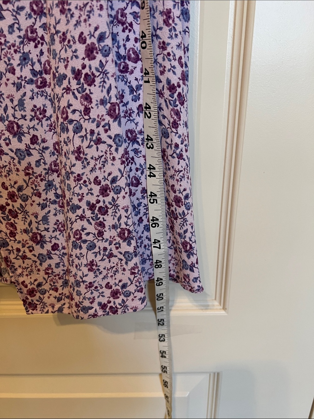 Reformation Lavender Floral Midi Dress with Flutter Sleeves - Picture 6 of 9